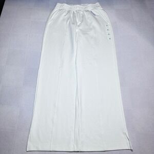 NEW Old Navy Dynamic Fleece Pant Womens Medium High Rise Wide Leg Magnolia White